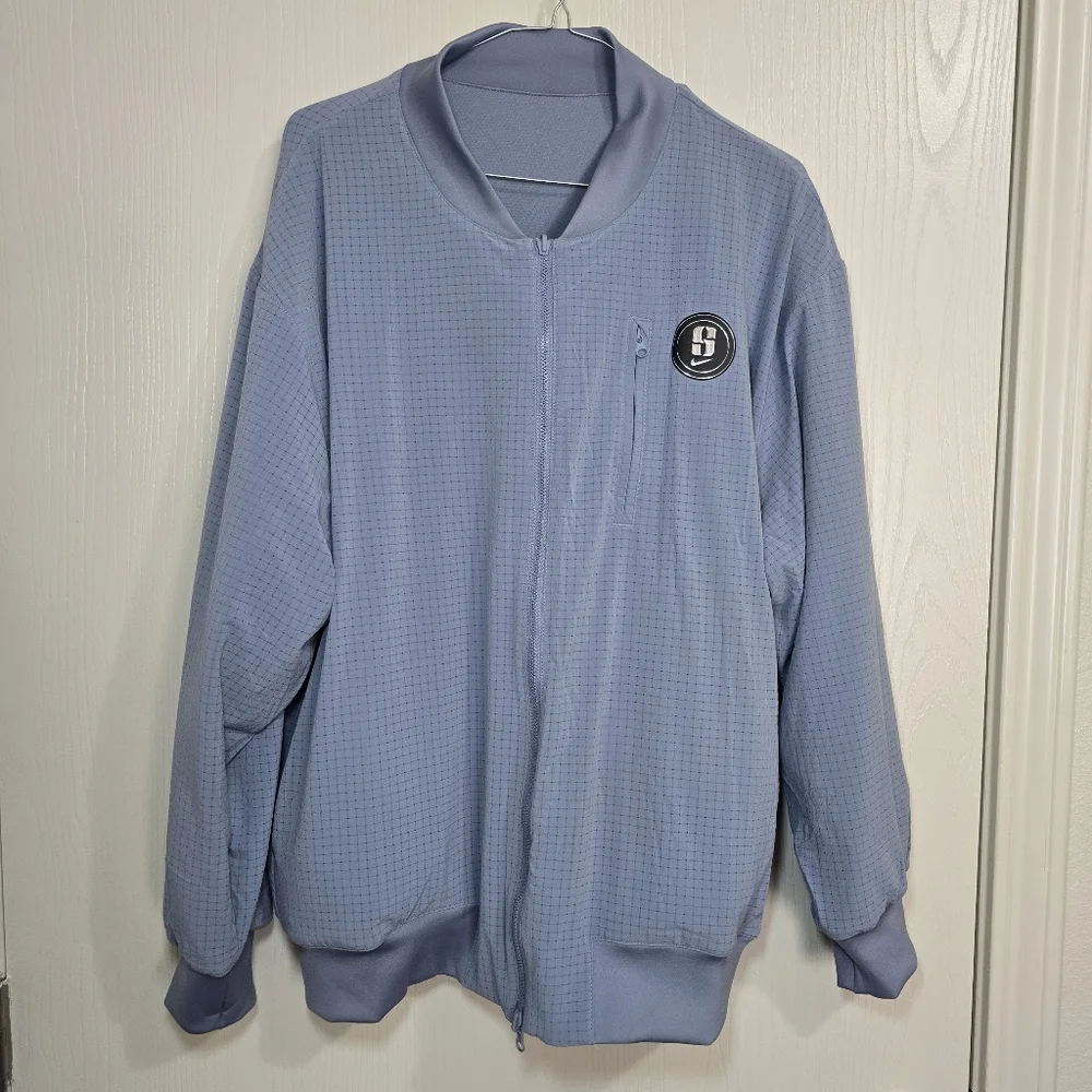 Nike Sabrina Jacket Mens Medium, Large Blue Dri-FIT Reversible Bomber FV3164-493